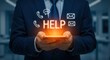 © MstShilpe - Business professional uses smartphone to access customer support and communication services for assistance