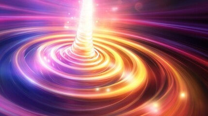 Poster - Abstract Light Burst with Colorful Swirls and Motion Effects