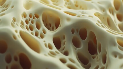 Poster - Abstract Texture of Porous Material with Organic Shapes and Patterns
