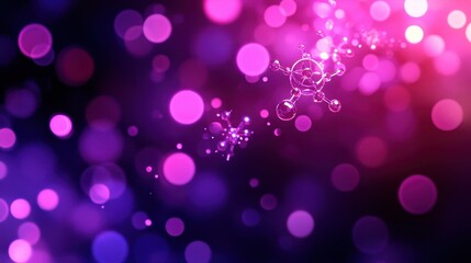 Poster - Colorful Abstract Background with Glowing Bokeh and Light Effects