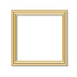 © yaviki - Decorative Golden Square Picture Frame Vector Illustration with Shadow on White Background