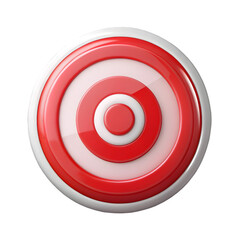 Poster - Flag target mark icon front view 3d rendering illustration on transparent background achievement
