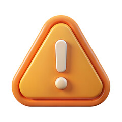 Poster - Information warning icon front view 3d rendering illustration with transparent background caution
