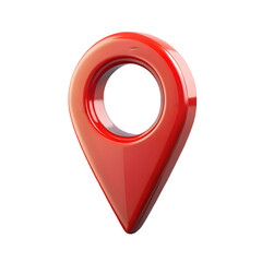 Poster - Map location sign icon front view 3d rendering illustration with transparent background navigation
