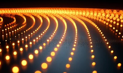 Poster - Warm Light Trails