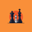 © Heisenberg1992 - Chess king pawn illustration flat vector design