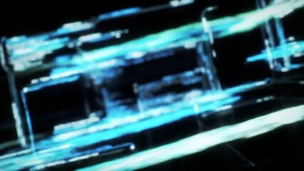 Abstract Data Stream: Blue and Black Futuristic Tech
