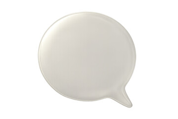 Poster - Glossy speech bubble with a transparent background, ideal for text overlays or digital communication concepts