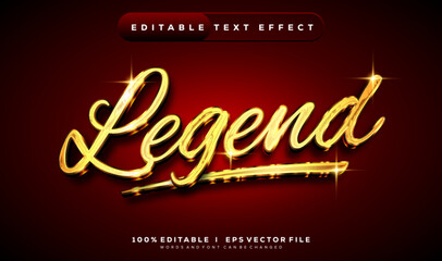 Poster - legend vector text effect with modern style design