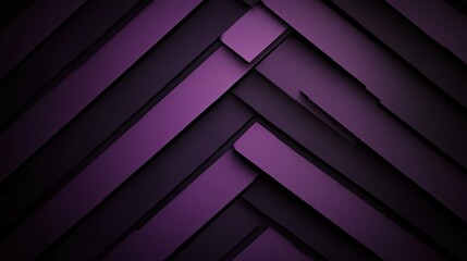 Poster - Abstract purple and black geometric pattern with overlapping rectangles arranged in a chevron design