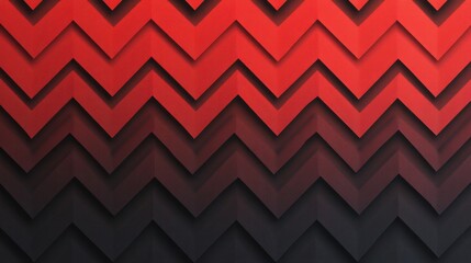 Poster - A red and black zigzag pattern with a gradient effect creating a visually interesting background design