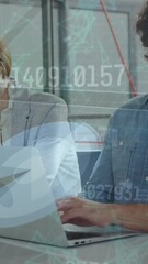 Poster - A group of executives using various digital devices in a meeting