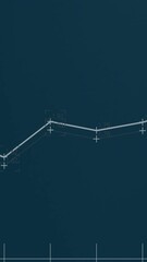 Poster - Animation of network of connections and data processing over business people in office