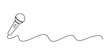 © MD - Microphone continuous one line drawing, minimalist line art vector illustration