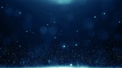 Particle blue bokeh dust abstract light motion