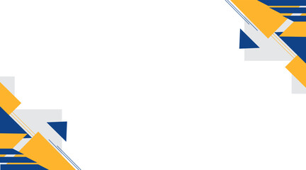 Leinwandbilder - Modern blue and yellow triangle abstract background.