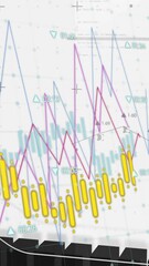 Aufkleber - Animation of data processing over diagrams
