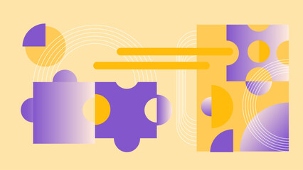 Leinwandbilder - Futuristic Abstract Gradient Backgrounds with Geometric and Minimalist Elements
