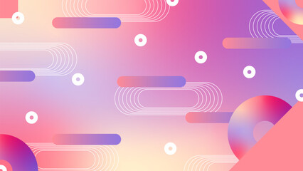 Leinwandbilder - Futuristic Abstract Gradient Backgrounds with Geometric and Minimalist Elements