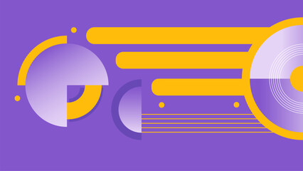 Leinwandbilder - Futuristic Abstract Gradient Backgrounds with Geometric and Minimalist Elements