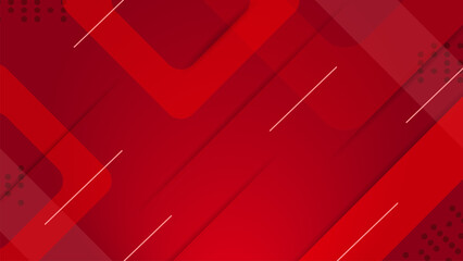 Leinwandbilder - gradient red shape abstract geometric background with line and shadow