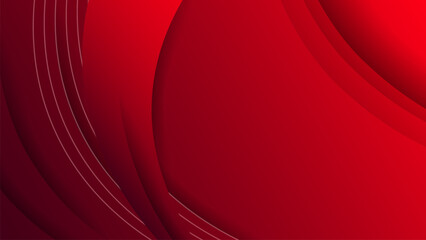 Leinwandbilder - gradient red shape abstract geometric background with line and shadow