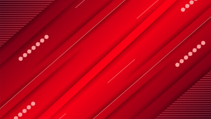 Leinwandbilder - gradient red shape abstract geometric background with line and shadow