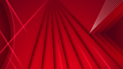 Leinwandbilder - gradient red shape abstract geometric background with line and shadow