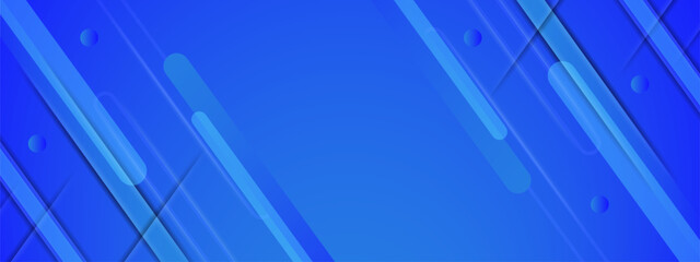 Leinwandbilder - Abstract blue gradient geometric shape abstract background. Modern futuristic background.