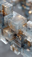Aufkleber - Abstract arrangement of translucent cubes form background image
