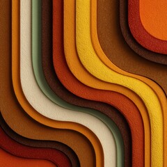 Aufkleber - Colorful curved layers of textured material background image