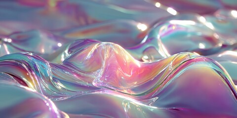 Aufkleber - Iridescent surface with fluid like appearance background image