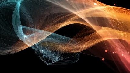 Poster - Abstract Digital Waveforms: A Symphony of Light and Data