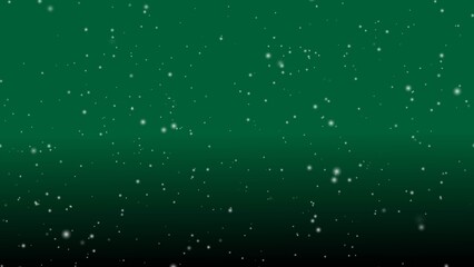 Poster - Emerald Green Background With Falling White Particles Digital Image Winter Snow Effect Abstract Texture