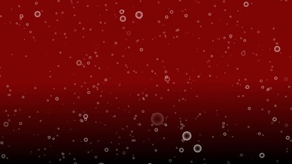 Poster - Red Background with White Bubbles Varying in Size Gradient Effect image