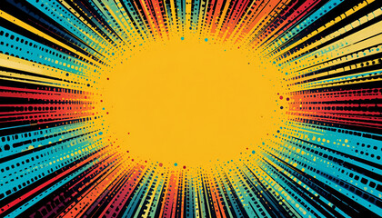 Aufkleber - Abstract sunburst background with an explosion of color, ideal for summer projects