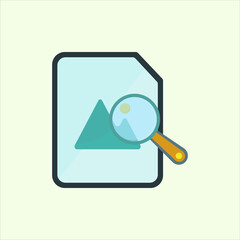 Fototapete - Search gallery icon. icon related to design elements. suitable for web site, app, user interfaces,element, printable etc. flat icon style. simple vector design editable