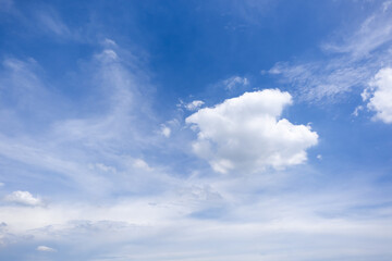 Wall Mural - clear blue sky background,clouds with background, blue sky background with tiny clouds. white fluffy