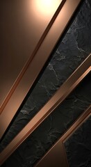 Poster - Elegant Abstract Background Featuring Copper Accents and Dark Stone Textures