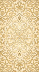 Poster - Intricate vintage background with a detailed ornamental design and arabesque patterns