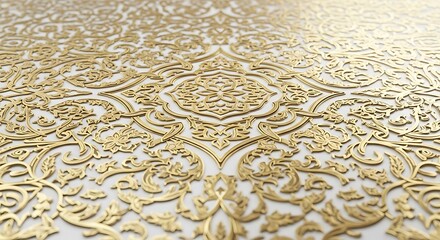 Poster - Luxurious golden arabesque pattern for elegant backgrounds and sophisticated designs