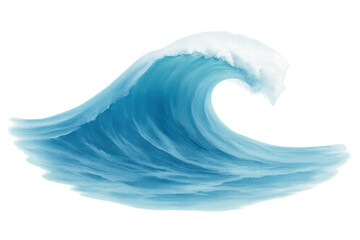 Poster - Transparent background revealing powerful ocean wave cresting, foaming, demonstrating natural force and maritime dynamic energy