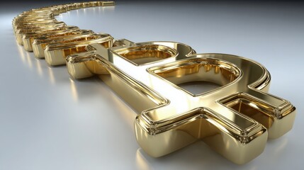 Poster - Golden dollar sign illuminating financial prosperity in a world driven by global economic trends and investments