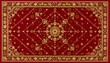© rin.id - Intricate Red and Gold Carpet with Detailed Floral and Geometric Patterns