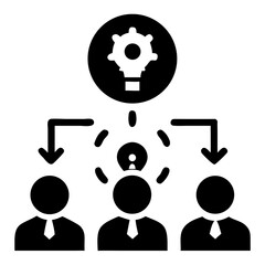 Poster - Idea generation and collaboration process diagram showing teamwork and innovative thinking and knowledge sharing