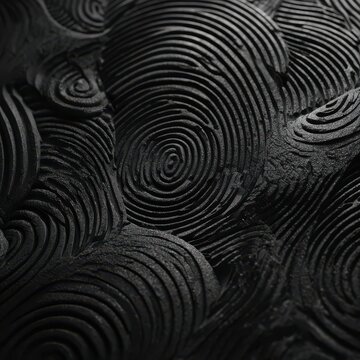Abstract circles in dark monochrome texture art background image