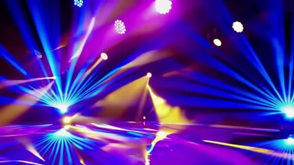 Wall Mural - Seamless Looping Blue Purple Stage Lighting
