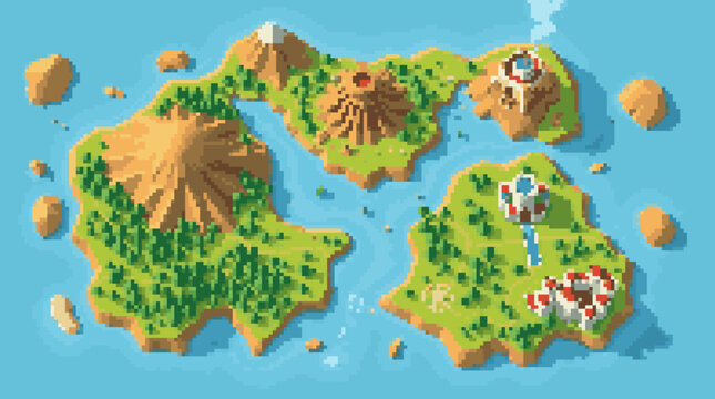 Pixelated Islands: A Retro Game World