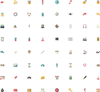 Minimal Flat Icons Pack for App and Web Development Design

