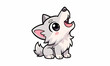 © barnawi - Cute wolf mascot cartoon illustration